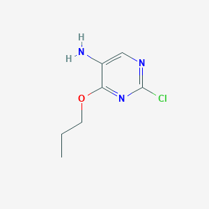 molecular formula C7H10ClN3O B13245772 2-Chloro-4-propoxypyrimidin-5-amine 
