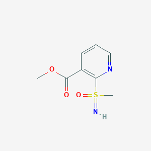 molecular formula C8H10N2O3S B13245788 Methyl 2-[imino(methyl)oxo-lambda6-sulfanyl]pyridine-3-carboxylate 