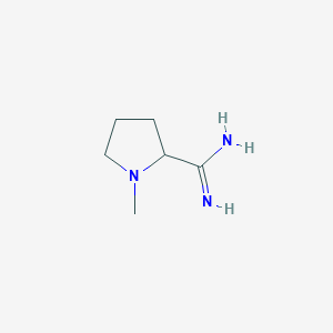molecular formula C6H13N3 B13245795 1-Methyl-2-pyrrolidinecarboximidamide 