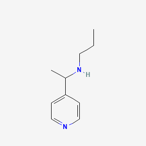 molecular formula C10H16N2 B13245830 Propyl[1-(pyridin-4-YL)ethyl]amine 