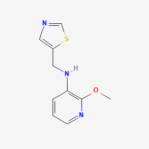 molecular formula C10H11N3OS B13245844 2-Methoxy-N-(thiazol-5-ylmethyl)pyridin-3-amine 