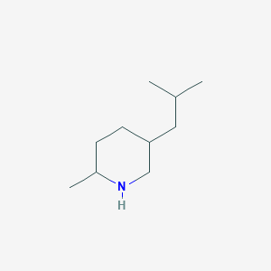 molecular formula C10H21N B13245847 2-Methyl-5-(2-methylpropyl)piperidine 