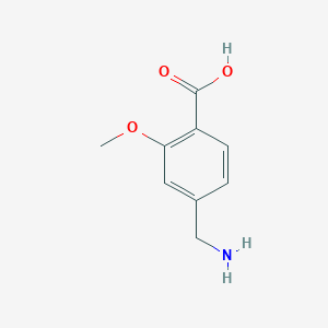 molecular formula C9H11NO3 B13245850 4-(Aminomethyl)-2-methoxybenzoic acid 