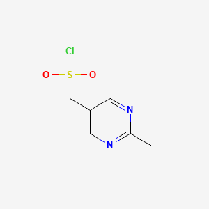 molecular formula C6H7ClN2O2S B13245861 (2-Methylpyrimidin-5-YL)methanesulfonyl chloride 
