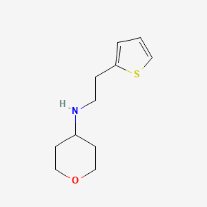 molecular formula C11H17NOS B13245867 n-(2-(Thiophen-2-yl)ethyl)tetrahydro-2h-pyran-4-amine 