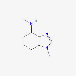 molecular formula C9H15N3 B13245869 N,1-Dimethyl-4,5,6,7-tetrahydro-1H-1,3-benzodiazol-4-amine 
