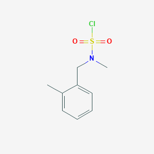 molecular formula C9H12ClNO2S B13245883 Methyl(2-methylbenzyl)sulfamoyl chloride 