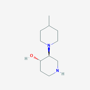 molecular formula C11H22N2O B13245892 (3S,4S)-3-(4-Methylpiperidin-1-yl)piperidin-4-ol 