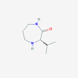 molecular formula C8H16N2O B13245895 (3S)-3-(Propan-2-yl)-1,4-diazepan-2-one CAS No. 1932571-31-7