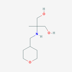 molecular formula C10H21NO3 B13245897 2-Methyl-2-[(oxan-4-ylmethyl)amino]propane-1,3-diol 