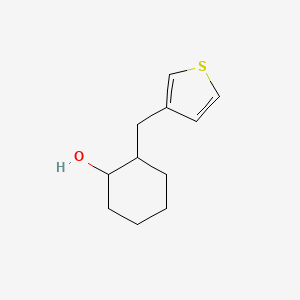 molecular formula C11H16OS B13245927 2-(Thiophen-3-ylmethyl)cyclohexan-1-ol 