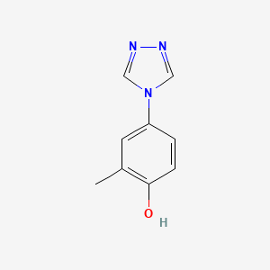 molecular formula C9H9N3O B13245928 2-Methyl-4-(4H-1,2,4-triazol-4-YL)phenol CAS No. 811812-99-4