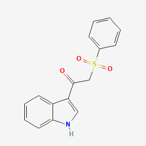 1-(Indol-3-yl)-2-(phenylsulfonyl)ethanone