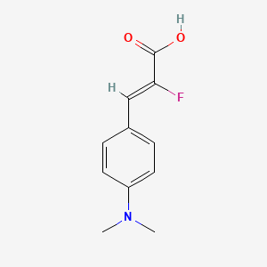 molecular formula C11H12FNO2 B13245943 (2Z)-3-[4-(Dimethylamino)phenyl]-2-fluoroprop-2-enoic acid 
