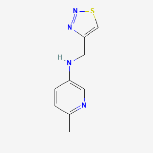 molecular formula C9H10N4S B13245953 6-methyl-N-(1,2,3-thiadiazol-4-ylmethyl)pyridin-3-amine 