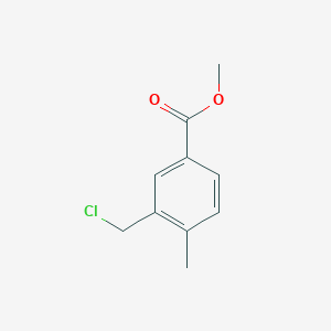 molecular formula C10H11ClO2 B13245996 Methyl 3-(chloromethyl)-4-methylbenzoate 