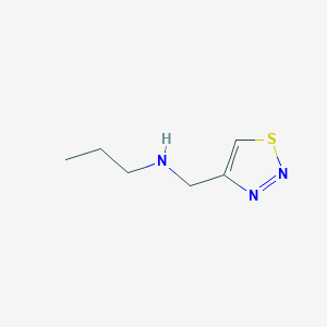 molecular formula C6H11N3S B13246012 Propyl(1,2,3-thiadiazol-4-ylmethyl)amine 