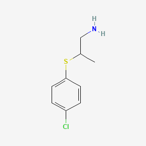 molecular formula C9H12ClNS B13246014 1-[(1-Aminopropan-2-YL)sulfanyl]-4-chlorobenzene 