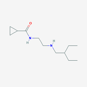 molecular formula C12H24N2O B13246019 N-{2-[(2-ethylbutyl)amino]ethyl}cyclopropanecarboxamide 