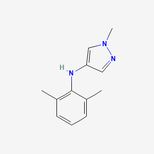 molecular formula C12H15N3 B13246057 N-(2,6-Dimethylphenyl)-1-methyl-1H-pyrazol-4-amine 