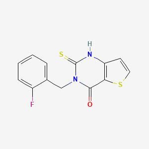 molecular formula C13H9FN2OS2 B1324606 3-(2-fluorobenzyl)-2-thioxo-2,3-dihydrothieno[3,2-d]pyrimidin-4(1H)-one CAS No. 440327-83-3