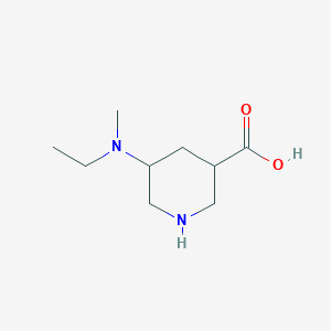 molecular formula C9H18N2O2 B13246068 5-[Ethyl(methyl)amino]piperidine-3-carboxylic acid 