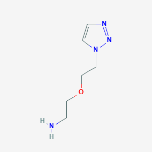 molecular formula C6H12N4O B13246072 2-[2-(1H-1,2,3-Triazol-1-yl)ethoxy]ethan-1-amine 