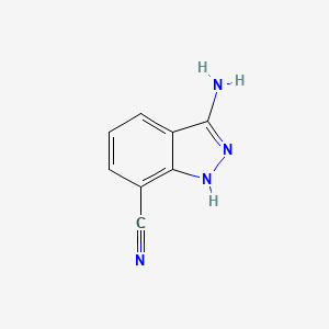 molecular formula C8H6N4 B1324608 3-Amino-1H-indazole-7-carbonitrile CAS No. 1137451-25-2