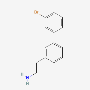 molecular formula C14H14BrN B13246099 2-[3-(3-Bromophenyl)phenyl]ethan-1-amine 