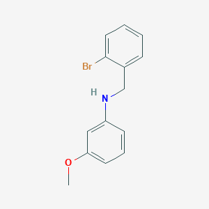 molecular formula C14H14BrNO B1324611 N-(2-Bromobenzyl)-3-methoxyaniline CAS No. 356531-37-8