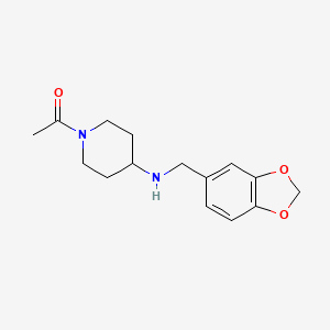 molecular formula C15H20N2O3 B1324614 1-acetyl-N-(1,3-benzodioxol-5-ylmethyl)piperidin-4-amine CAS No. 864415-46-3