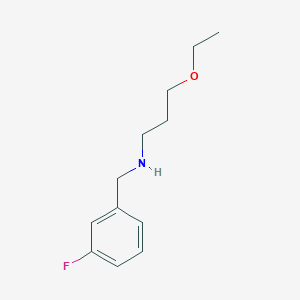 molecular formula C12H18FNO B13246140 (3-Ethoxypropyl)[(3-fluorophenyl)methyl]amine 