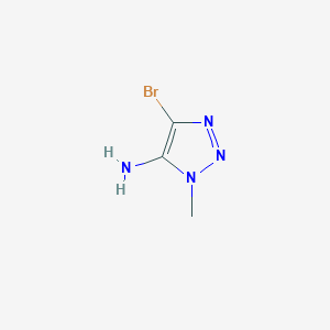 molecular formula C3H5BrN4 B13246156 4-Bromo-1-methyl-1H-1,2,3-triazol-5-amine 