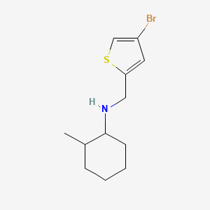 molecular formula C12H18BrNS B13246161 N-[(4-Bromothiophen-2-yl)methyl]-2-methylcyclohexan-1-amine 
