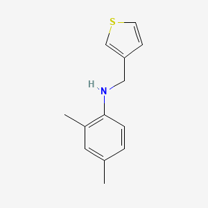 molecular formula C13H15NS B13246176 2,4-dimethyl-N-(thiophen-3-ylmethyl)aniline CAS No. 1019489-98-5