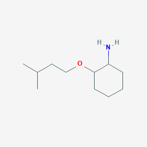 molecular formula C11H23NO B13246184 2-(3-Methylbutoxy)cyclohexan-1-amine 