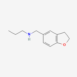 molecular formula C12H17NO B13246236 (2,3-Dihydro-1-benzofuran-5-ylmethyl)(propyl)amine 