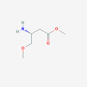 molecular formula C6H13NO3 B13246278 Methyl (3R)-3-amino-4-methoxybutanoate 