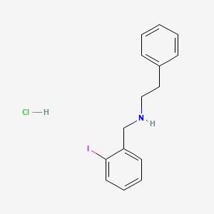 molecular formula C15H16IN B1324630 N-[(2-iodophenyl)methyl]-2-phenylethanamine hydrochloride CAS No. 56008-45-8