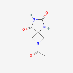 molecular formula C7H9N3O3 B13246302 2-Acetyl-2,5,7-triazaspiro[3.4]octane-6,8-dione 