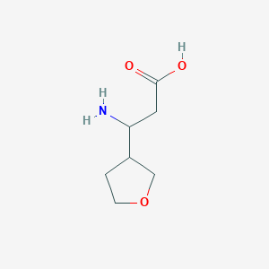molecular formula C7H13NO3 B13246322 3-Amino-3-(tetrahydrofuran-3-yl)propanoic acid 
