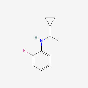 molecular formula C11H14FN B13246371 N-(1-cyclopropylethyl)-2-fluoroaniline 
