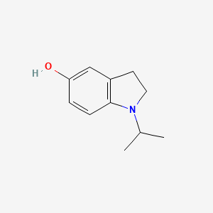 molecular formula C11H15NO B13246397 1-(Propan-2-yl)-2,3-dihydro-1H-indol-5-ol 