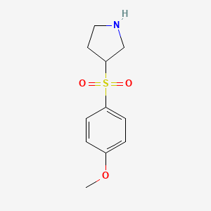 molecular formula C11H15NO3S B13246418 3-(4-Methoxybenzenesulfonyl)pyrrolidine 