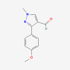 molecular formula C12H12N2O2 B1324642 3-(4-Methoxyphenyl)-1-methyl-1H-pyrazole-4-carbaldehyde CAS No. 304477-42-7