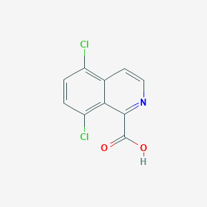 molecular formula C10H5Cl2NO2 B13246429 5,8-Dichloroisoquinoline-1-carboxylic acid 