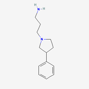 [3-(3-Phenylpyrrolidin-1-yl)propyl]amine