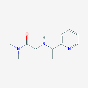 molecular formula C11H17N3O B13246459 N,N-Dimethyl-2-{[1-(pyridin-2-yl)ethyl]amino}acetamide 