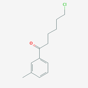 molecular formula C13H17ClO B1324652 6-氯-1-(3-甲基苯基)-1-氧己烷 CAS No. 898785-26-7