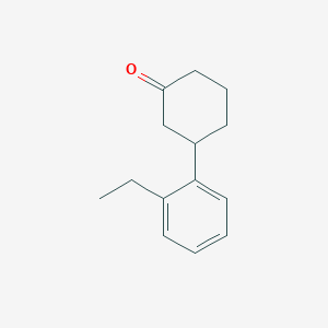 molecular formula C14H18O B1324656 3-(2-Ethylphenyl)cyclohexanone CAS No. 898785-38-1